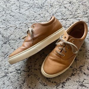 Nisolo Elayna Leather Sneakers Natural Vachetta Tan Size 8.5